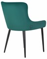Стул обеденный RICHARD, черные матовые ножки, зелёный велюр - фото 9989