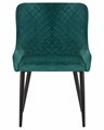 Стул обеденный RICHARD, черные матовые ножки, зелёный велюр - фото 9991